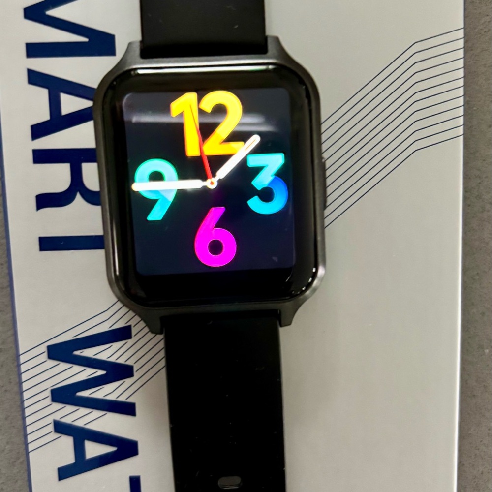 Smart Fitness Watch with Black Band